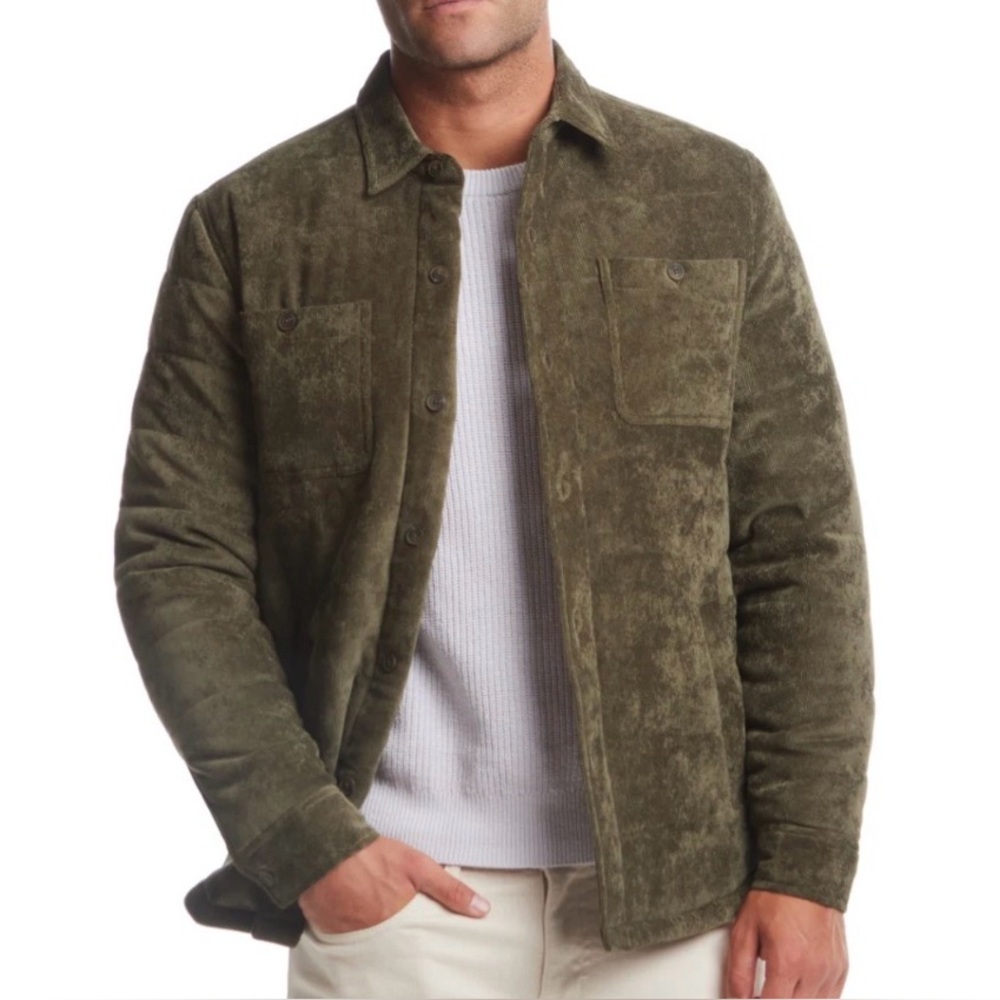Original Weatherproof Vintage Men's Corduroy Style Olive Jacket Coat